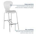 Ver mais imagens de Kit 2 Banquetas Alta com Encosto Flash Branco