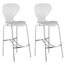 Ver imagem 1 de Kit 2 Banquetas Alta com Encosto Flash Branco