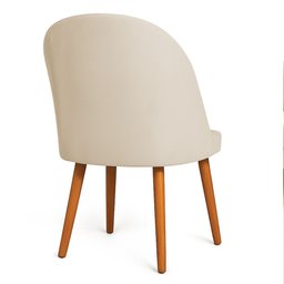 Kit 06 Cadeiras Poltrona de Jantar Luna Suede Pés Palito Castanho - Pallazio - 6