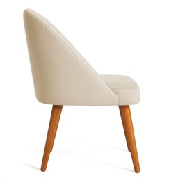 Kit 06 Cadeiras Poltrona de Jantar Luna Suede Pés Palito Castanho - Pallazio - 5