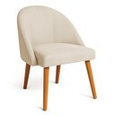 Ver imagem 3 de Kit 06 Cadeiras Poltrona de Jantar Luna Suede Pés Palito Castanho - Pallazio