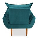 Ver imagem 5 de Kit 4 Poltronas Decorativa Opala Pés Palito Veludo Azul Tiffany Chamby Móveis