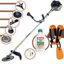 Ver imagem 1 de Roçadeira À Gasolina Anmax Cg430-b 43cc 1,7hp 12.000rpm C/ 5 Opções de Cortes + Óleo Stihl