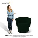 Ver imagem 6 de Kit 02 Poltronas Decorativas Aisha Orgânica Veludo Verde Escuro - Desk Design