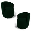 Ver imagem 1 de Kit 02 Poltronas Decorativas Aisha Orgânica Veludo Verde Escuro - Desk Design