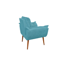 Ver imagem 4 de Kit 05 Poltrona Sofá Sala, Quarto, Escritório – Balaqui Decor Cor:azul Turquesa