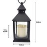 Kit 6 Lanterna Marroquina Preta Vela Led Luminária Lampião - 4