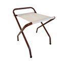 Ver imagem 1 de Suporte de Mala Alumínio Amadeirado com Encosto Bege Reforçado 100 KG