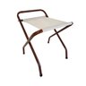 Suporte de Mala Alumínio Amadeirado com Encosto Bege Reforçado 100 KG - 1