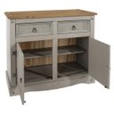 Ver imagem 4 de Balcão Buffet de Madeira Maciça com 2 Portas e 2 Gavetas Cinza Lavado