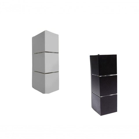 Arandela Ar-256-24A com Facho para Cima e para Baixo Preto Belly Decor 24cm Bivolt