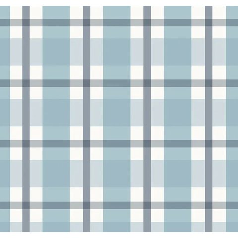 Papel de Parede Bobinex Revoada - Xadrez Quadros Azul Céu 4451