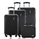 Ver imagem 1 de Kit Conjunto 3 Malas Rígidas 360° com Frasqueira - Gladiador A2c3 Cor: Preto