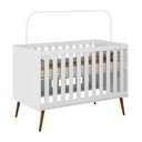 Ver imagem 1 de Berço Americano Mini Cama Retrô Aurora P14 Branco - Mpozenato
