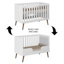 Ver imagem 3 de Berço Americano Mini Cama Retrô Aurora P14 Branco - Mpozenato