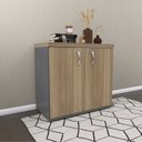 Ver imagem 2 de Armário para Escritório Baixo 2 Portas com Chave