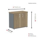 Ver imagem 4 de Armário para Escritório Baixo 2 Portas com Chave