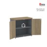 Armário para Escritório Baixo 2 Portas com Chave - 8