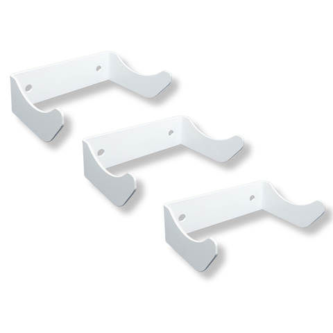 3 Suportes de Parede Porta Garrafa de Vinho Adega Vertical Estilo Moderno Aço Robusto Branco