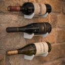 Ver imagem 4 de 3 Suportes de Parede Porta Garrafa de Vinho Adega Vertical Estilo Moderno Aço Robusto Branco