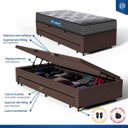 Ver imagem 5 de Cama Box Baú com Auxiliar + Colchão de Espuma D60 Double Face Comfort Force Probel Solteiro 88cm
