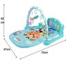 Tapete de Atividades para Bebê, Ginásio Infantil com Piano Musical, Mobile Interativo, Portátil e Mu - 5