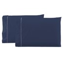 Ver imagem 1 de Roupa de Cama Lençol Casal 400 Fios Percal 3 Peças Ponto Palito Anti-pilling com Toque 100% Macio Pr