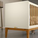 Ver imagem 4 de Berço Americano New Off White Freijó e Guarda Roupa Infantil 4 Portas Off White Eco Wood com Colchão
