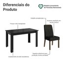 Ver imagem 4 de Conjunto Sala de Jantar Tampo de Vidro 4 Cadeiras Rustic/Preto/Oxford Pétala Madesa