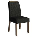 Ver imagem 5 de Conjunto Sala de Jantar Tampo de Vidro 4 Cadeiras Rustic/Preto/Oxford Pétala Madesa