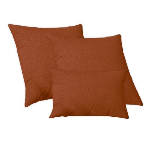 2 Capas de Almofadas 50x50 + 1 Capa 30x50cm Capri Terracota