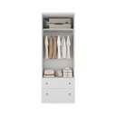 Ver imagem 3 de Guarda Roupa Fort em Mdf 81,2x220,2cm 2 Portas 2 Gavetas Branco 1207
