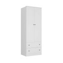 Ver imagem 2 de Guarda Roupa Fort em Mdf 81,2x220,2cm 2 Portas 2 Gavetas Branco 1207