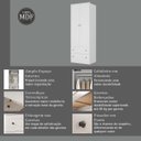 Ver imagem 5 de Guarda Roupa Fort em Mdf 81,2x220,2cm 2 Portas 2 Gavetas Branco 1207