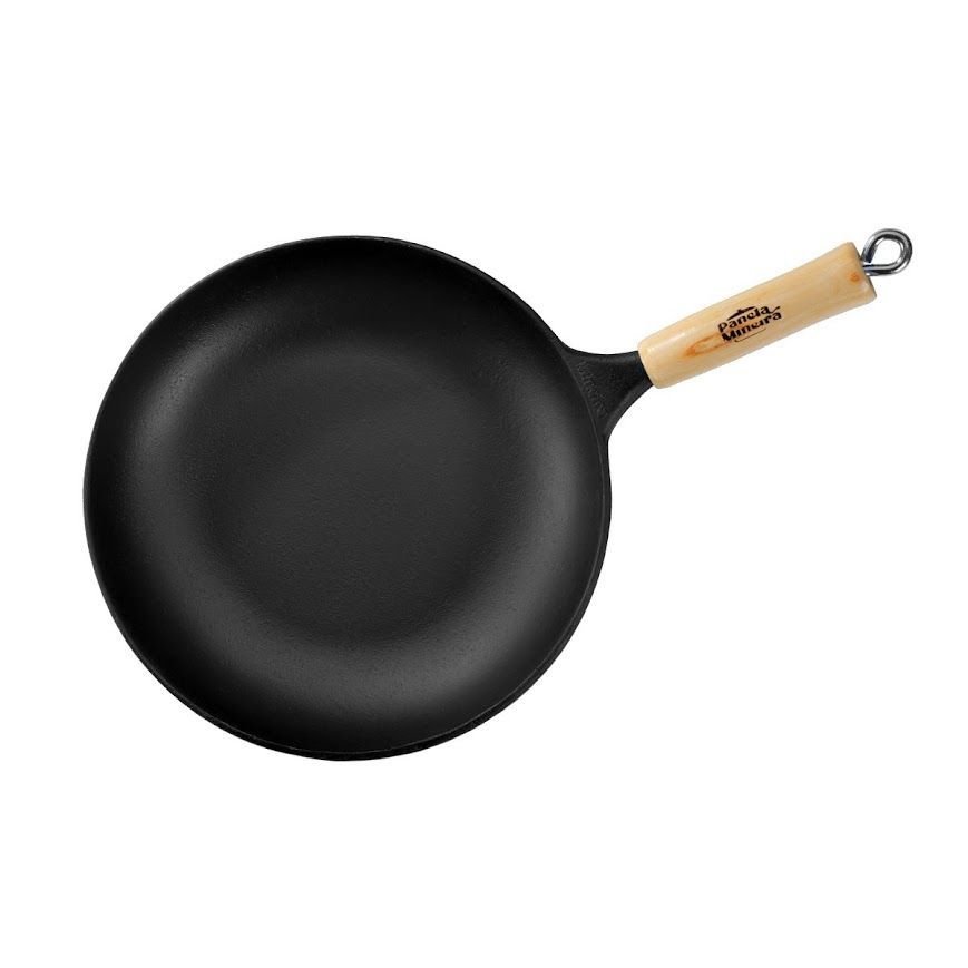 Ver imagem 3 de Frigideira Wok de Ferro Cabo Madeira Panela Mineira Tv 28cm