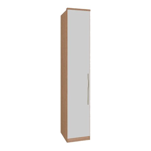 Roupeiro Modulado 1 Porta e Prateleiras 245x42,8cm Setiba Plus Carvalho/off White