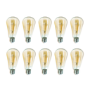 Ver imagem 1 de Kit 10 Lâmpadas Filamento LED ST64 4W Vintage Retrô Âmbar
