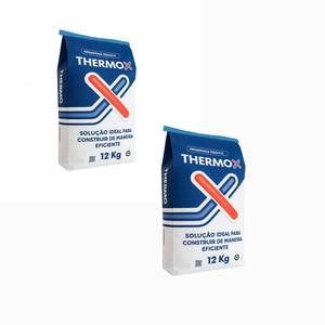 Kit 2 Unidades Argamassa Térmica Marrom Thermo X - 12 Kg