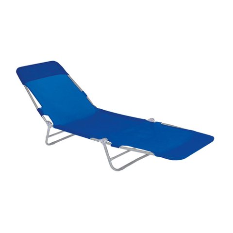 Cadeira Espreguiçadeira Textilene Azul Marinho Mor