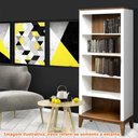 Ver imagem 2 de Estante England 4 Prateleiras Cor Branco com Amendoa 180cm - 62792