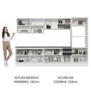 Ver imagem 6 de Armário de Cozinha Completa 100% MDF 310cm Branco/Preto Acordes Madesa 01