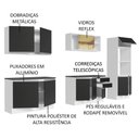 Ver imagem 5 de Armário de Cozinha Completa 100% MDF 310cm Branco/Preto Acordes Madesa 01