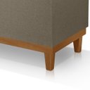 Ver imagem 4 de Recamier Baú Dubai Linho Marrom Casal 1,30m Estofado Base Madeira