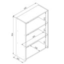 Ver imagem 3 de Estante para Livros Multiuso Organizadora Baixa 63cm Funcionale Mo040 Art In Móveis - Preta