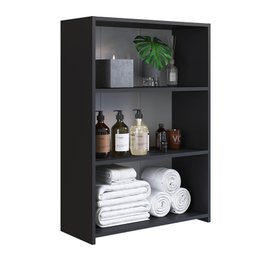 Estante para Livros Multiuso Organizadora Baixa 63cm Funcionale Mo040 Art In Móveis - Preta - 2