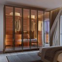 Ver imagem 1 de Guarda-Roupa Casal com 6 Portas Vidro Reflecta e LED 6 Gavetas Speculum 274 cm – Canella