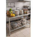 Ver imagem 3 de Mesa Inox Paneleiro 90cm C Industrial Prateleira Panelas