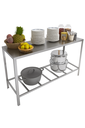 Ver imagem 2 de Mesa Inox Paneleiro 90cm C Industrial Prateleira Panelas