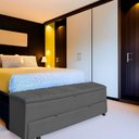 Ver imagem 3 de Calçadeira Baú Sapateira 90cm Ayla Suede Tampo Reto