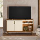 Ver imagem 2 de Rack Bancada Vitória para TV até 55 Polegadas 135cm MDP Off White Loja Doce Lar